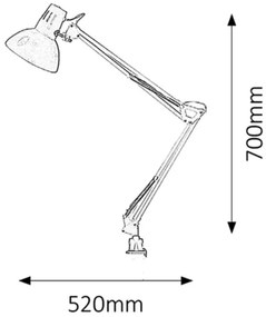 Rabalux 4215 - Asztali lámpa ARNO 1xE27/60W/230V