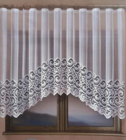 Mg Függöny Sara Ív Fehér 300X130cm Kész Sk Szalaggal