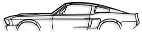 Fém fali dekoráció, 1967 Ford Mustang Shelby GT500 Silhouette