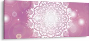 Egy mandala képe rózsaszín háttérrel (120x50 cm)