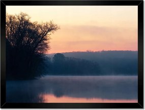 Poszterek keretben 40x30 Tél Köd Erdő Tó