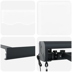 Automatikus behúzható napernyő fehér 500x300 cm