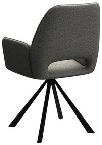 Sötétszürke karfás étkezőfotel Graham – Actona