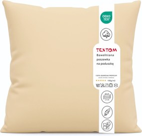 Párnahuzat 40x40 cm 100% Pamut Sima Erős Beige Nagy