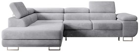Sarokkanapé Stiletto (B) (világosszürke + ezüst). 1099694