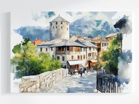 Canvas Város Bosznia Hercegovina Mostar Óváros 60x40