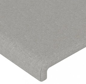 világosszürke szövet LED-es fejtámla 100x5x118/128 cm
