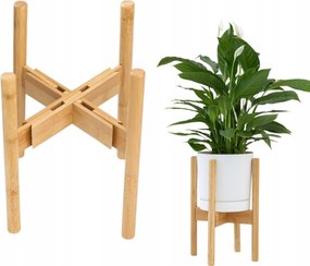 Bambusz álló virágágyás Virágtartó Állvány 35,7cm Természetes