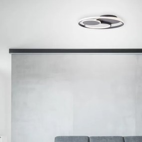 Brilliant - LED Dimmelhető mennyezeti lámpa RUNDA LED/50W/230V 3000-6500K fekete + távirányító