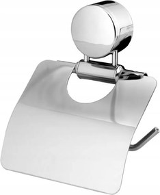 WC-papír tartó fali fedéllel acél króm