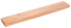 világosbarna kezelt tömör tölgyfa fali polc 60x10x2 cm