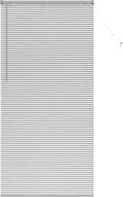 vidaXL Zsalugáter Redőnyök Ezüst 220 x 100 cm Alumínium