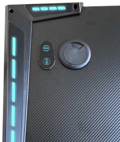 Professzionális gamer asztal karbonszálas bevonattal, LED világítással