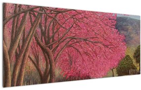 Virágzó fák képe (120x50 cm)