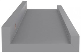 4 db szürke fali polc 40 x 9 x 3 cm