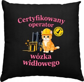 Párna Vicces Ajándék Targoncakezelőnek Fekete