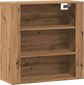 vidaXL kézműves tölgy színű szerelt fa faliszekrény 80x33x80 cm