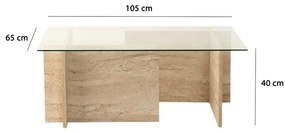 New Escape Travertine konferenciaasztal