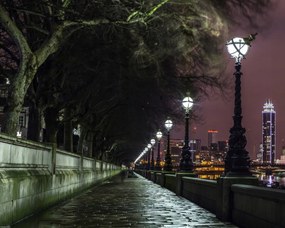 Poszter 50x40cm Esti sétány a Temze partján, Assaf Frank