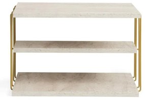 Kis asztal Lifon - Arany, Travertine