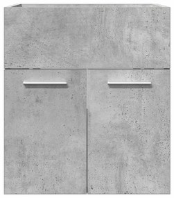 Betonszürke szerelt fa fürdőszobai mosdószekrény 41x38,5x46 cm