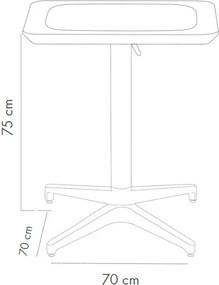 Haz étkezőasztal, nerc, 70 cm