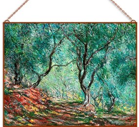 Monet - The Olive Tree Wood üvegkép, falikép