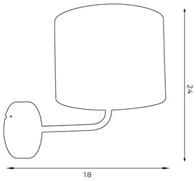 Fali lámpa ARDEN 1xE27/60W/230V fekete/arany