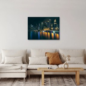 Egy kép az éjszakai Szingapúrról (70x50 cm)