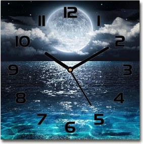 Üveg falióra Telihold 30x30 cm