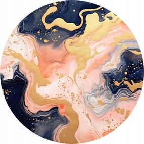 Tányéralátét x4 Barack-sötétkék márvány arany díszítéssel