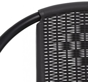 8 db műanyag rattan és acél kerti étkezőszék 110 kg