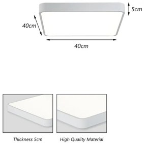 Brilagi - LED mennyezeti lámpa POOL SQUARE LED/36W/230V 3000-6000K 40x40 cm fehér