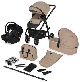 Lionelo - BIANKA 3 az 1-ben kombinált babakocsi, bézs homok