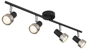 Globo 57917-4N - Spotlámpa  MASON 4xGU10/25W/230V fekete/ezüst