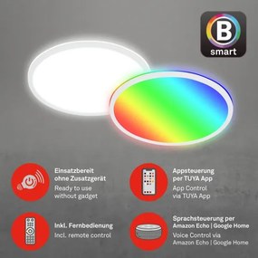 Briloner 7494016-LED RGBW dimmelhető mennyezeti lámpa, okos LED/22W/230V, 4000K, + távirányító, Tuya-kompatibilis Wi‑Fi
