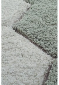 Világoszöld mosható kézi szövésű pamut kerek szőnyeg ø 140 cm Honeycomb Blue Sage – Lorena Canals