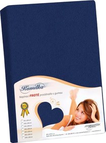 Bellatex frotté lepedő, tengerész kék, 140 x 200 cm