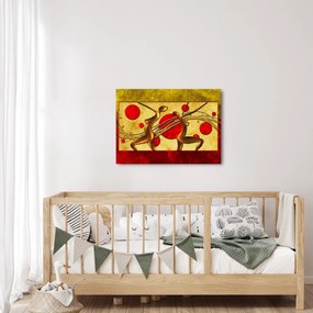 Absztrakt kép két nővel (70x50 cm)
