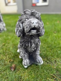 Figura Kutya ülő beton nagy szobor kerti dekoráció nagy korcs