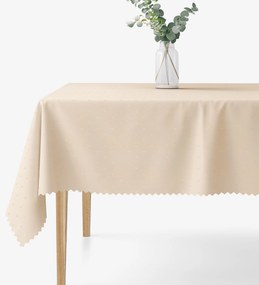 Goldea ünnepi viaszosvászon terítő - pezsgő színű alapon fényes négyzetek 100 x 100 cm
