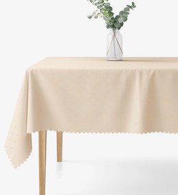 Goldea ünnepi szögletes teflon terítő - pezsgő színű alapon fényes négyzetek 120 x 180 cm