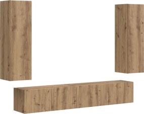 vidaXL TV szekrény garnitúra 3 pcs Artisan tölgy Faanyag