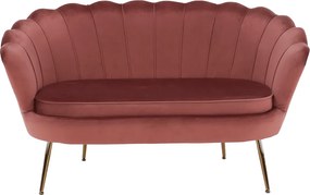 Pad Art-deco stílusban, rózsaszín Velvet anyag/gold chróm-arany, NOBLIN