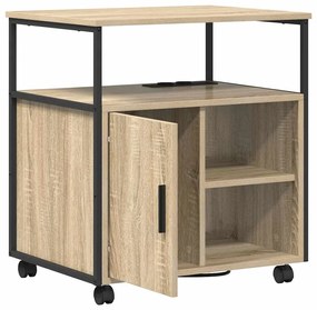 Irodai szekrény kerékkel sonoma tölgy 61 x 46 x 67 cm Faanyag
