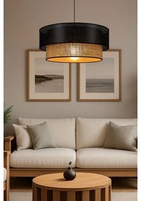 BORHO függőlámpa zsinóron 1xE27/60W/230V fekete/juta