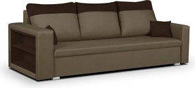 PAVEL Háromszemélyes kinyitható kanapé Világosbarna/sötétbarna