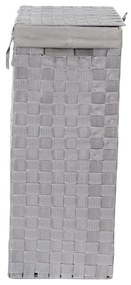 Laundry Basket Linen szürke, fedeles szennyeskosár, magasság 60 cm - Compactor