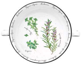 Porcelán fűszernövényes tál füllel 12cm Herbarium