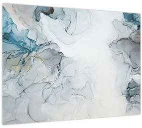 Üveg kép - Kék márvány (70x50 cm)